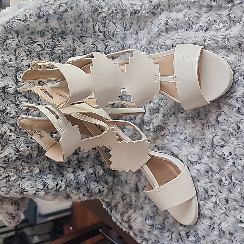 White Heeled Sandals